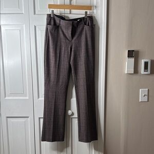 Express Women’s Brown Plaid Straight-Leg Trousers sz12R
